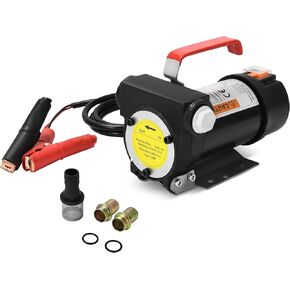 DWVO 12V DC Portable Fuel Transfer Pump 175W Diesel Pump with On/Off Shut Off for Kerosene Fuel Commercial Fuel Transfer Extractor Pump Motor Auto