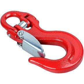Astra Depot فولاذ مزورة باللون الأحمر 3/16 "1/4" درجة 80 مزلاج أمان Clevis خطاف كابل ونش صناعي - 17000 رطل