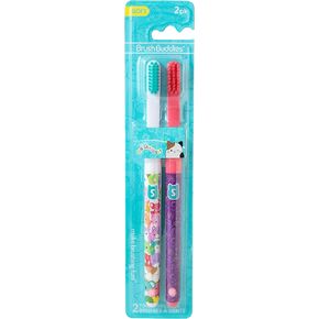 Brush Buddies Squishmallows Assorted Manual Toothbrushes, Soft Toothbrushes, Toothbrushes for Kids and Adults, 4PK