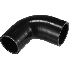 X AUTOHAUX 1 Pcs 51mm/2.01"-57mm/2.24" ID 90mm/3.54" Length 90 Degrees Black Car Silicone Hose Coolant Hose Universal