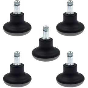 Luomorgo 5 Pcs 2" Bell Glides Replacement Office Chair Swivel Caster Wheels to Fixed Stationary Castors, Short Profile Bell Glides