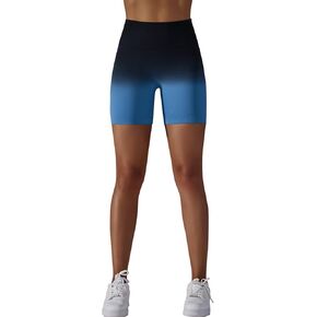 JBT Gym Shorts Women,Women Seamless Scrunch Butt Lifting High Waisted Yoga Gym Booty Running Short Pants,Gradient Color