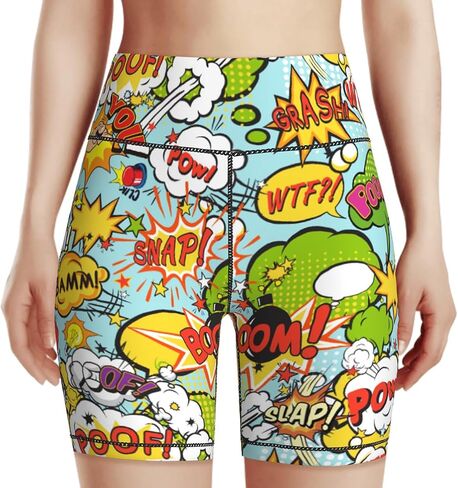 Women's Biker Shorts Tummy Control Yoga Short Exercise Workout Butt Lifting Tights Short Pants, in Saudi Arabia
