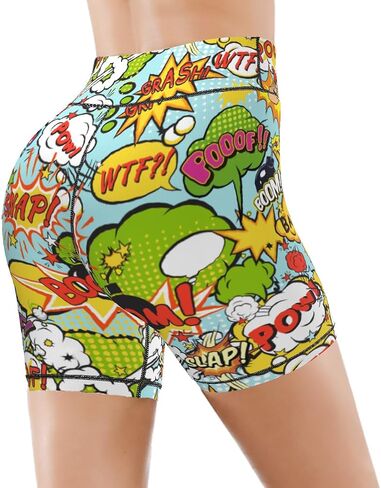 Women's Biker Shorts Tummy Control Yoga Short Exercise Workout Butt Lifting Tights Short Pants, in Saudi Arabia