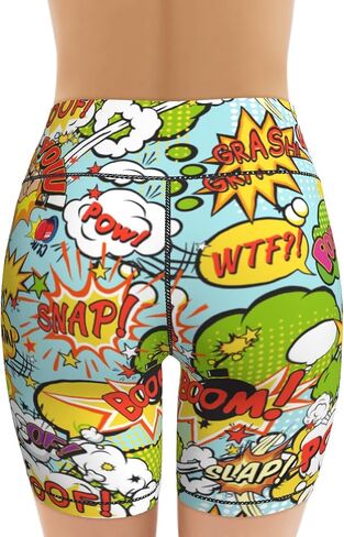 Women's Biker Shorts Tummy Control Yoga Short Exercise Workout Butt Lifting Tights Short Pants, in Saudi Arabia