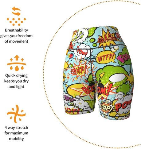 Women's Biker Shorts Tummy Control Yoga Short Exercise Workout Butt Lifting Tights Short Pants, in Saudi Arabia