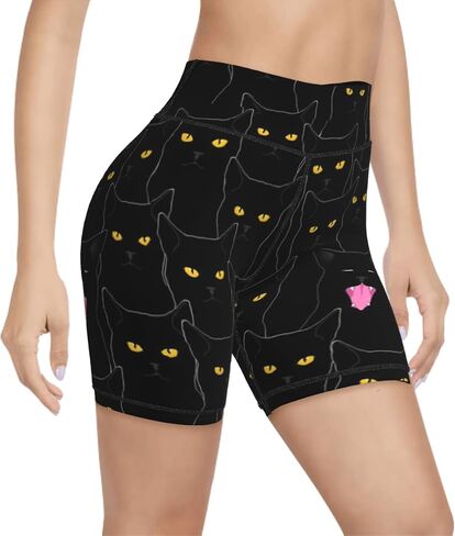 Women's Biker Shorts Tummy Control Yoga Short Exercise Workout Butt Lifting Tights Short Pants, in Saudi Arabia