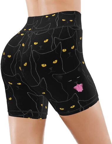 Women's Biker Shorts Tummy Control Yoga Short Exercise Workout Butt Lifting Tights Short Pants, in Saudi Arabia