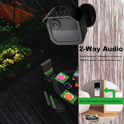 حامل الكاميرا الخارجية Blink الجديد كليًا من SKYWORLD، غطاء واقٍ مقاوم للطقس وحامل قابل للتعديل 360 درجة للجيل الرابع من Blink مع وحدة مزامنة Blink 2 Mount (أسود 2 قطعة) in Kuwait