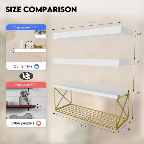 أرفف عائمة مكونة من 3+1 طبقة مع سلة تخزين سلكية، وأرفف حمام فوق المرحاض مع حاجز حماية معدني واقٍ، وأرفف حائط خشبية للمطبخ وغرفة النوم وغرفة المعيشة والنباتات (أسود) in Kuwait