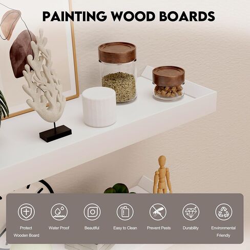 أرفف عائمة مكونة من 3+1 طبقة مع سلة تخزين سلكية، وأرفف حمام فوق المرحاض مع حاجز حماية معدني واقٍ، وأرفف حائط خشبية للمطبخ وغرفة النوم وغرفة المعيشة والنباتات (أسود) in Kuwait