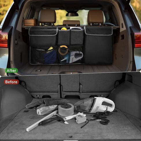 Car Trunk Organizer Storage Backseat Hanging Bag for Mazda CX5/CX-5 CX30/CX-30 CX50/CX-50 CX9/CX-9 CX3 CX7/CX-7 GS GT I Sport Touring Carbon Edition SUV Camping Accessories 2000-2024 in Kuwait