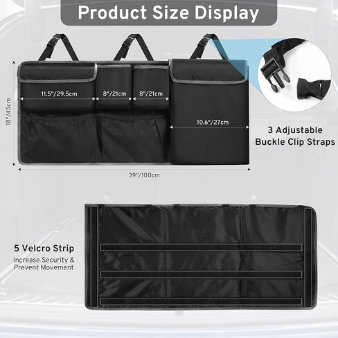 Car Trunk Organizer Storage Backseat Hanging Bag for Mazda CX5/CX-5 CX30/CX-30 CX50/CX-50 CX9/CX-9 CX3 CX7/CX-7 GS GT I Sport Touring Carbon Edition SUV Camping Accessories 2000-2024 in Kuwait