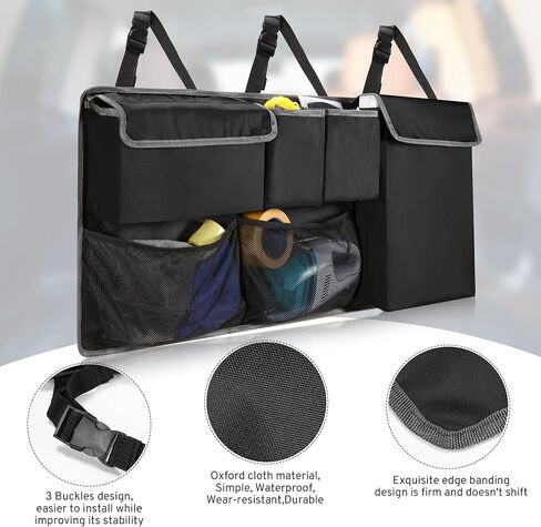 Car Trunk Organizer Storage Backseat Hanging Bag for Mazda CX5/CX-5 CX30/CX-30 CX50/CX-50 CX9/CX-9 CX3 CX7/CX-7 GS GT I Sport Touring Carbon Edition SUV Camping Accessories 2000-2024 in Kuwait