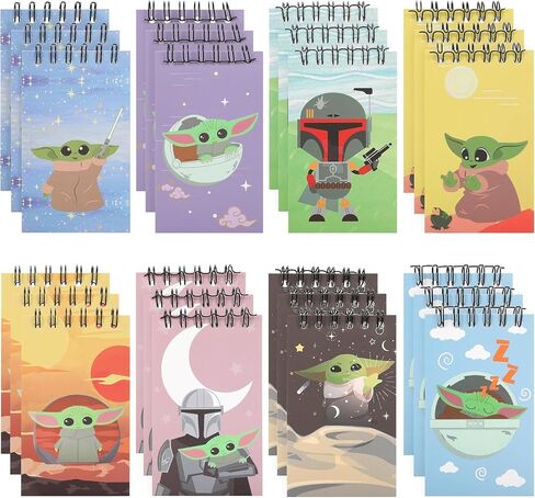 Cartoon Mini Spiral Notebook for Kids, Cartoon Theme Party Favors, 24Pcs Small Note Pads, 8 Types Pocket Notebooks, Notepads Party Decorations Party Supplies, Birthday Gift Teacher Classroom Rewards Supplise Supplise in Saudi Arabia