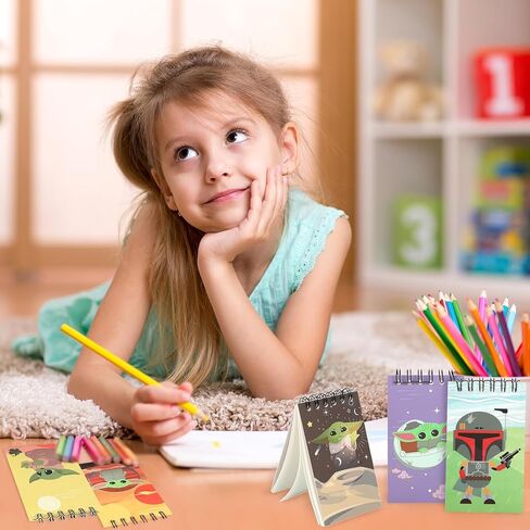 Cartoon Mini Spiral Notebook for Kids, Cartoon Theme Party Favors, 24Pcs Small Note Pads, 8 Types Pocket Notebooks, Notepads Party Decorations Party Supplies, Birthday Gift Teacher Classroom Rewards Supplise Supplise in Saudi Arabia