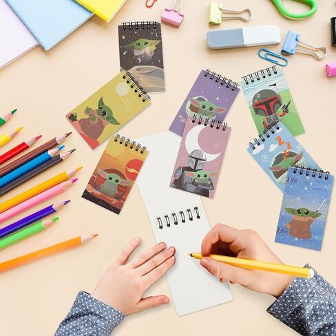 Cartoon Mini Spiral Notebook for Kids, Cartoon Theme Party Favors, 24Pcs Small Note Pads, 8 Types Pocket Notebooks, Notepads Party Decorations Party Supplies, Birthday Gift Teacher Classroom Rewards Supplise Supplise in Saudi Arabia