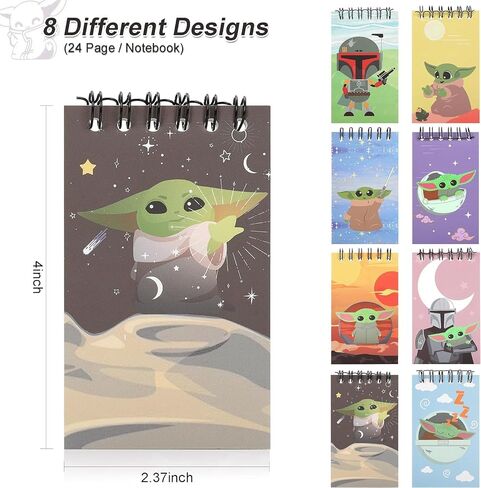 Cartoon Mini Spiral Notebook for Kids, Cartoon Theme Party Favors, 24Pcs Small Note Pads, 8 Types Pocket Notebooks, Notepads Party Decorations Party Supplies, Birthday Gift Teacher Classroom Rewards Supplise Supplise in Saudi Arabia