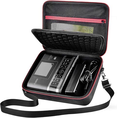 حافظة ALKOO متوافقة مع طابعة الصور اللاسلكية المدمجة Canon SELPHY CP1300/ CP1200/ CP1500 ومجموعة الحبر/الورق الملون - حقيبة تخزين منظمة فقط (أسود بالكامل) in Saudi Arabia