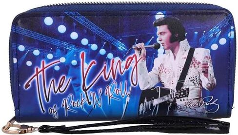 محفظة Nemesis Now Elvis The King of Rock and Roll النسائية الزرقاء، 19 سم in Saudi Arabia