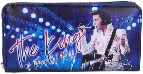 محفظة Nemesis Now Elvis The King of Rock and Roll النسائية الزرقاء، 19 سم in Saudi Arabia