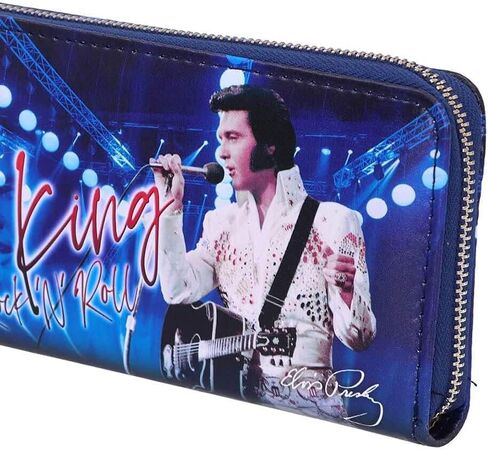 محفظة Nemesis Now Elvis The King of Rock and Roll النسائية الزرقاء، 19 سم in Saudi Arabia