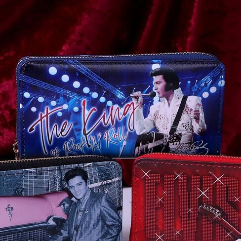 محفظة Nemesis Now Elvis The King of Rock and Roll النسائية الزرقاء، 19 سم in Saudi Arabia