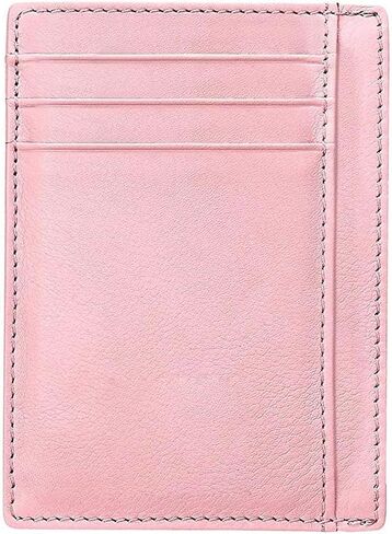 Minimalist Wallet, RFID Blocking Anti Theft Leather Credit Card Pocket Purse with Card Slots, Gift for Men & Women - Black, L2us-2125021, #2 Black, 11.2 x 8.3 x 1 cm in Saudi Arabia