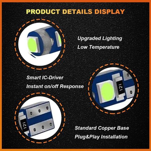 12 قطعة لمبة T5 LED، مصابيح إضاءة LED، 3030 رقاقة فائقة السطوع 74 73 37 2721 لمبات إضاءة LED Canbus خالية من الأخطاء لمقياس لوحة أجهزة قياس لوحة أجهزة القياس التلقائية (أخضر) in Saudi Arabia