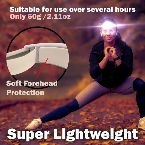 CYRA LED Headlamp Rechargeable USB-C, IPX4 Red Light Option 230°, 400 Lumen Wide Beam Hard Hat Light, 2.1oz Lightweight lightbar Head Lamp for Hiking & Camping Accessories, Running, Outdoor, Adults in Saudi Arabia