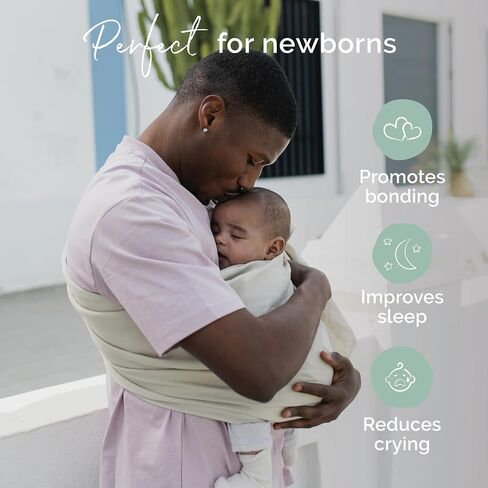 Boba Ring Sling Baby Carrier Newborn to Toddler - Lightweight & Breathable Baby Sling Carrier, Hip-Healthy Baby Carrier Sling, Baby Wrap Carrier for Front & Hip Carry, 8-35 lbs (Pampas) in Kuwait