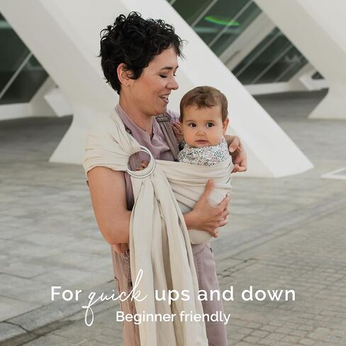 Boba Ring Sling Baby Carrier Newborn to Toddler - Lightweight & Breathable Baby Sling Carrier, Hip-Healthy Baby Carrier Sling, Baby Wrap Carrier for Front & Hip Carry, 8-35 lbs (Pampas) in Kuwait