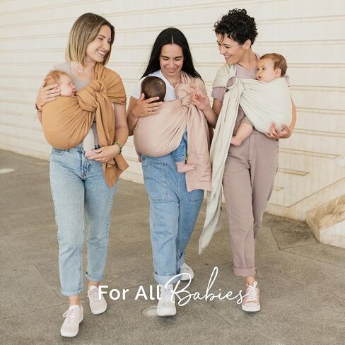Boba Ring Sling Baby Carrier Newborn to Toddler - Lightweight & Breathable Baby Sling Carrier, Hip-Healthy Baby Carrier Sling, Baby Wrap Carrier for Front & Hip Carry, 8-35 lbs (Pampas) in Kuwait