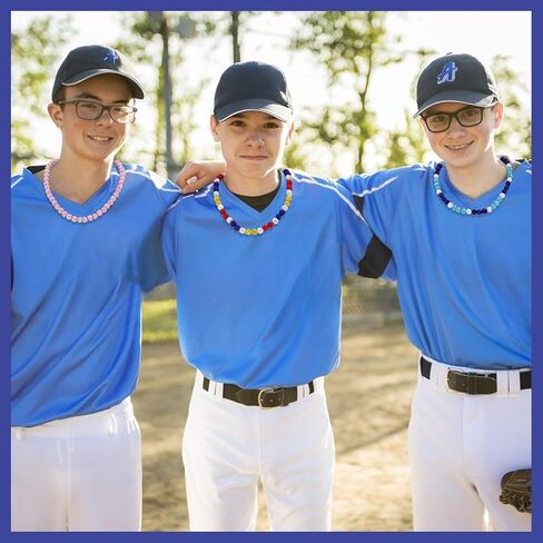 Baseball Ice Necklace - Baseball Beaded Necklace - Bling Baseball Necklace - Athlete Inspired Rhinestone Necklace Accessories Gift for Boys Men in Saudi Arabia