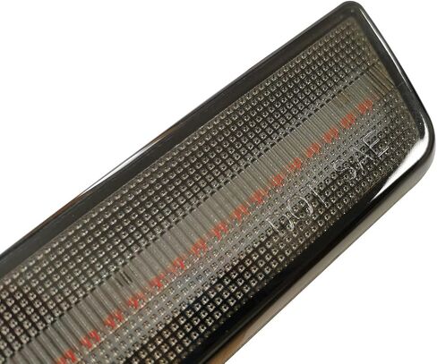 مصابيح LED للعلامات الجانبية بعدسات مدخنة متوافقة مع دودج تشالنجر 2008-2014 وشاحن 2011-14 (عبوة من 4 قطع، قطعتان أماميتان من مصابيح LED الكهرمانية وقطعتان من مصابيح LED الحمراء الخلفية) in Saudi Arabia