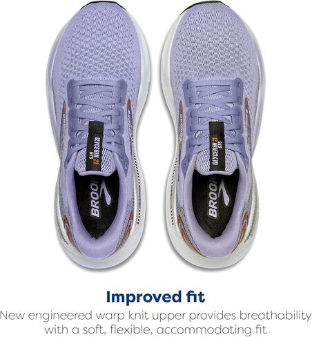 Brooks Women’s Glycerin GTS 21 Supportive Running Shoe - Lavender/Black/Copper - 11.5 Medium in Saudi Arabia