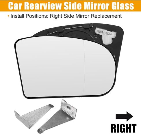 X AUTOHAUX Car Right Side Rearview Heated Mirror Glass with Backing Plate for Mercedes-Benz C-CLASS W203 2000-2007 No.A2038100221 in Saudi Arabia