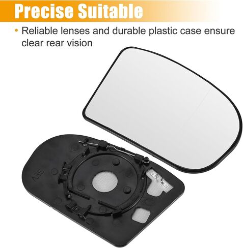 X AUTOHAUX Car Right Side Rearview Heated Mirror Glass with Backing Plate for Mercedes-Benz C-CLASS W203 2000-2007 No.A2038100221 in Saudi Arabia