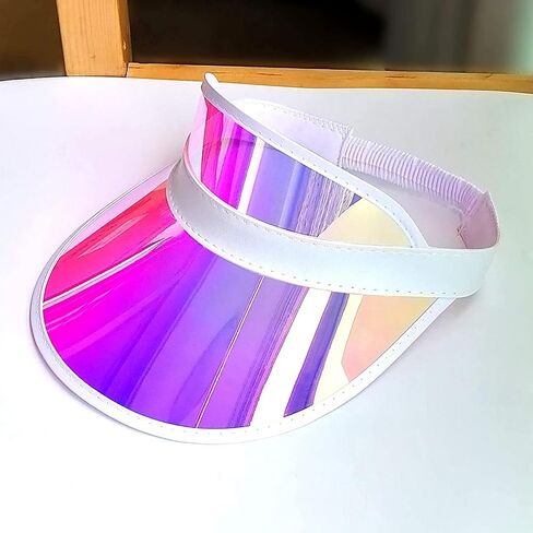 3 Pack Colored Sun Visor Hat Women Men Plastic Clear Visors Hats in Kuwait