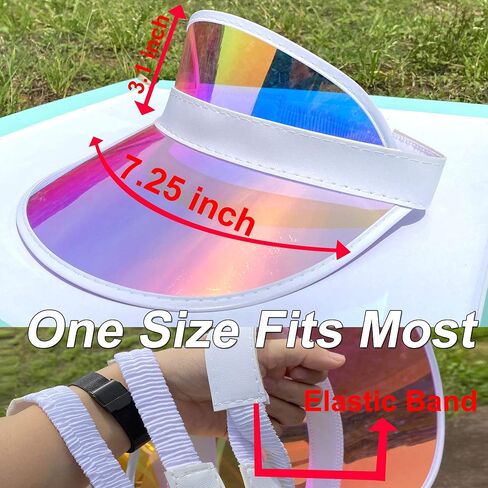 3 Pack Colored Sun Visor Hat Women Men Plastic Clear Visors Hats in Kuwait