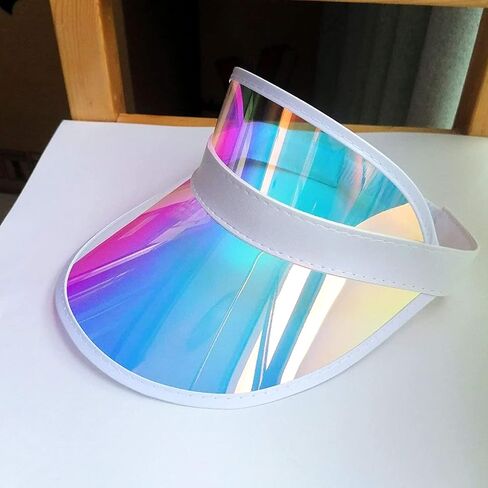 3 Pack Colored Sun Visor Hat Women Men Plastic Clear Visors Hats in Kuwait