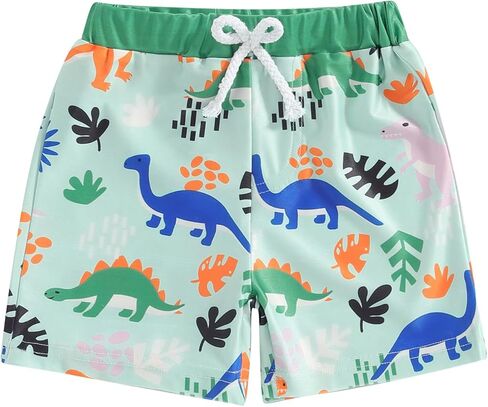 Toddler Baby Boys Swim Trunks Checkered Dinosaur Swimming Shorts Swimsuit Swimwear Bathing Suits Beach Board Shorts in Saudi Arabia