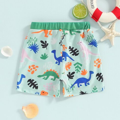 Toddler Baby Boys Swim Trunks Checkered Dinosaur Swimming Shorts Swimsuit Swimwear Bathing Suits Beach Board Shorts in Saudi Arabia