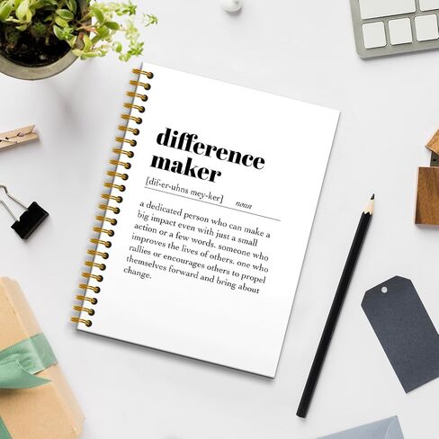 Difference Maker Spiral Journal Notebook 5.5×8.3,Difference Maker Spiral Notebooks for Work,Difference Maker Gift,Employee Appreciation Gifts,160 Pages in Saudi Arabia