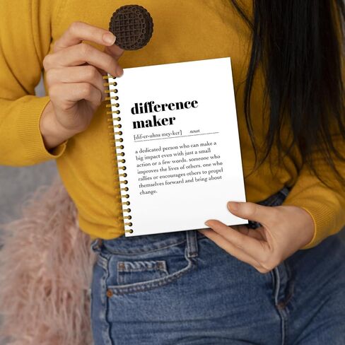 Difference Maker Spiral Journal Notebook 5.5×8.3,Difference Maker Spiral Notebooks for Work,Difference Maker Gift,Employee Appreciation Gifts,160 Pages in Saudi Arabia