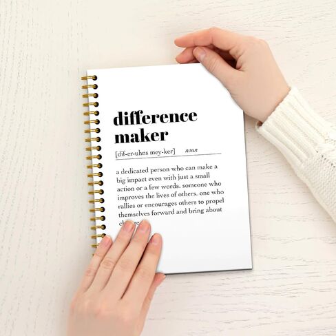 Difference Maker Spiral Journal Notebook 5.5×8.3,Difference Maker Spiral Notebooks for Work,Difference Maker Gift,Employee Appreciation Gifts,160 Pages in Saudi Arabia