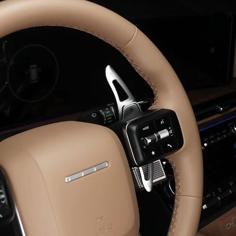 Aluminum Car Steering Wheel Shift Paddle Extension for Hyundai Santa Fe (2024)(Silver) in Saudi Arabia