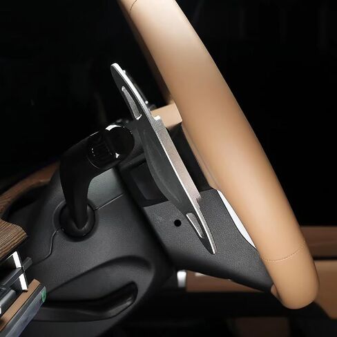 Aluminum Car Steering Wheel Shift Paddle Extension for Hyundai Santa Fe (2024)(Silver) in Saudi Arabia