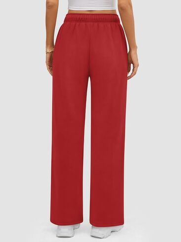 ATHMILE Women’s Fleece Lined Sweatpants Baggy Wide Straight Leg Pants in Saudi Arabia
