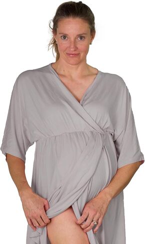 Women Maternity Shirt with Elastic Waist Classic Side Opening Design for Easy Breastfeeding in Saudi Arabia